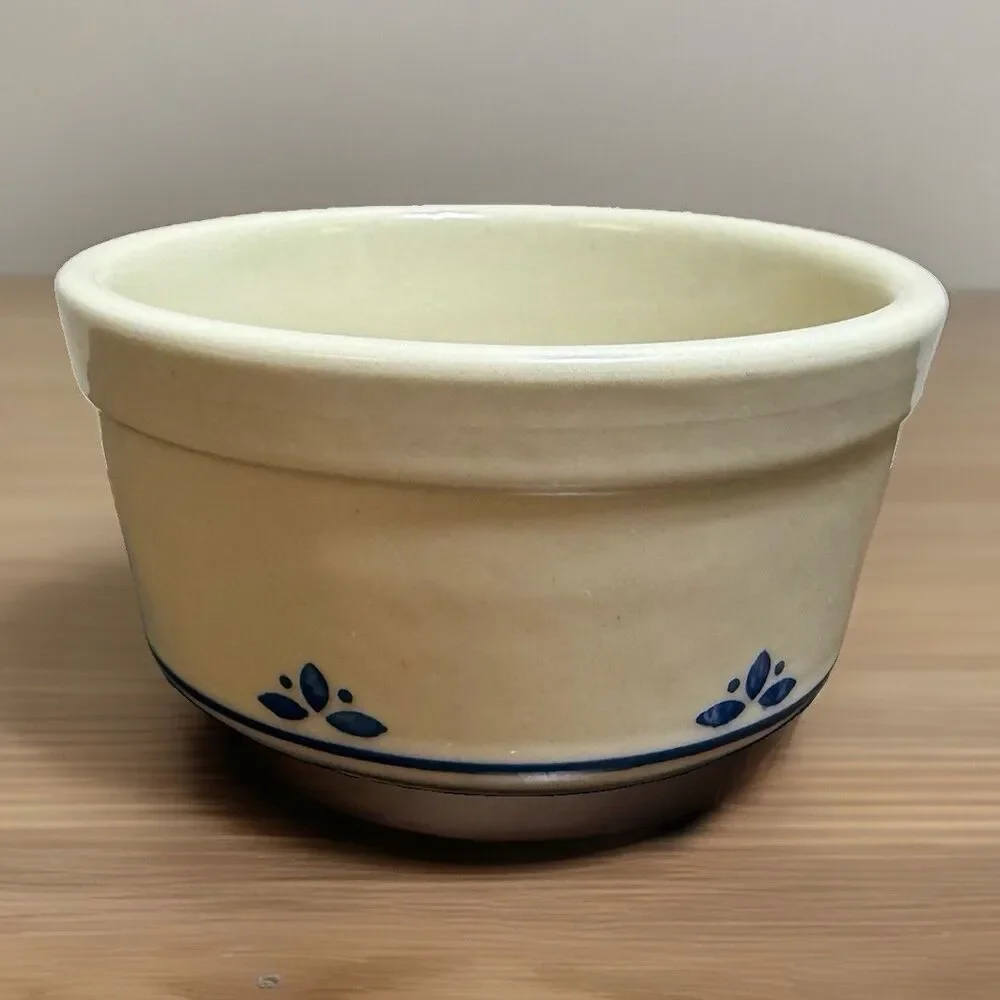Roseville Ohio Vintage Friendship Village Stoneware Ramekin--5
